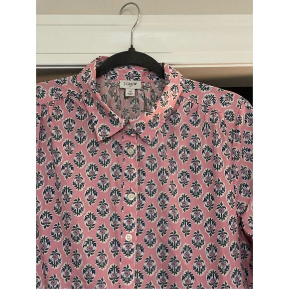 J Crew Collared Pleated Shirt Dress Size 12 - Picture 1 of 5